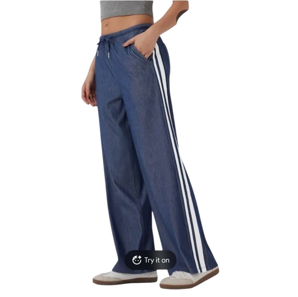NWT Halara Flex Low Rise Drawstring Baggy Jeans Size MR